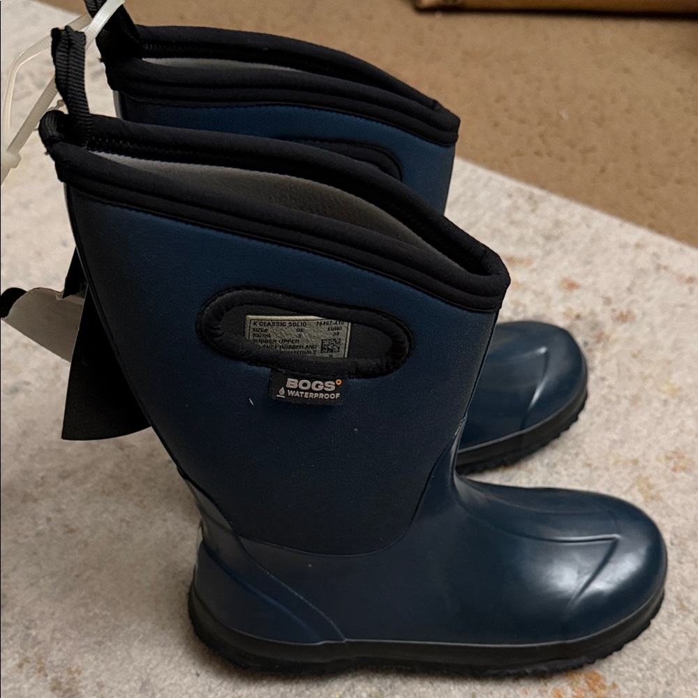 BOGS Kids Navy Waterproof Boots
